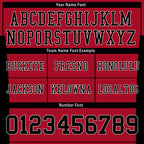 Custom Black Red Striped Sleeves Personalized Authentic Football Jersey FBJ02-D06049