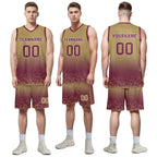 Custom Yellow Red Fade Fashion Sports Uniform Basketball Jersey BBJ01-D020102-5