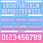 Custom Blue Pink Fade Fashion Personalized Authentic Football Jersey FBJ02-D06104