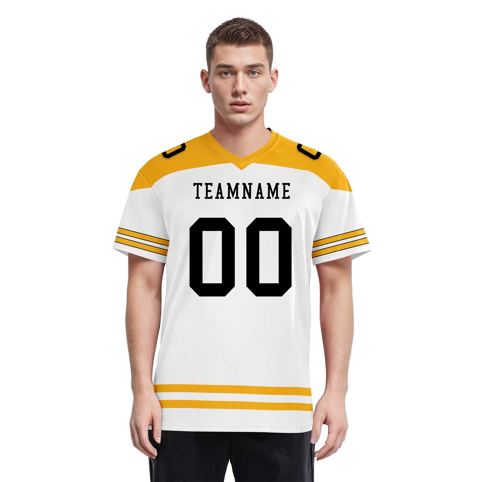 Custom Pittsburgh Personalized Authentic Football Jersey FBJ02-E0607-7