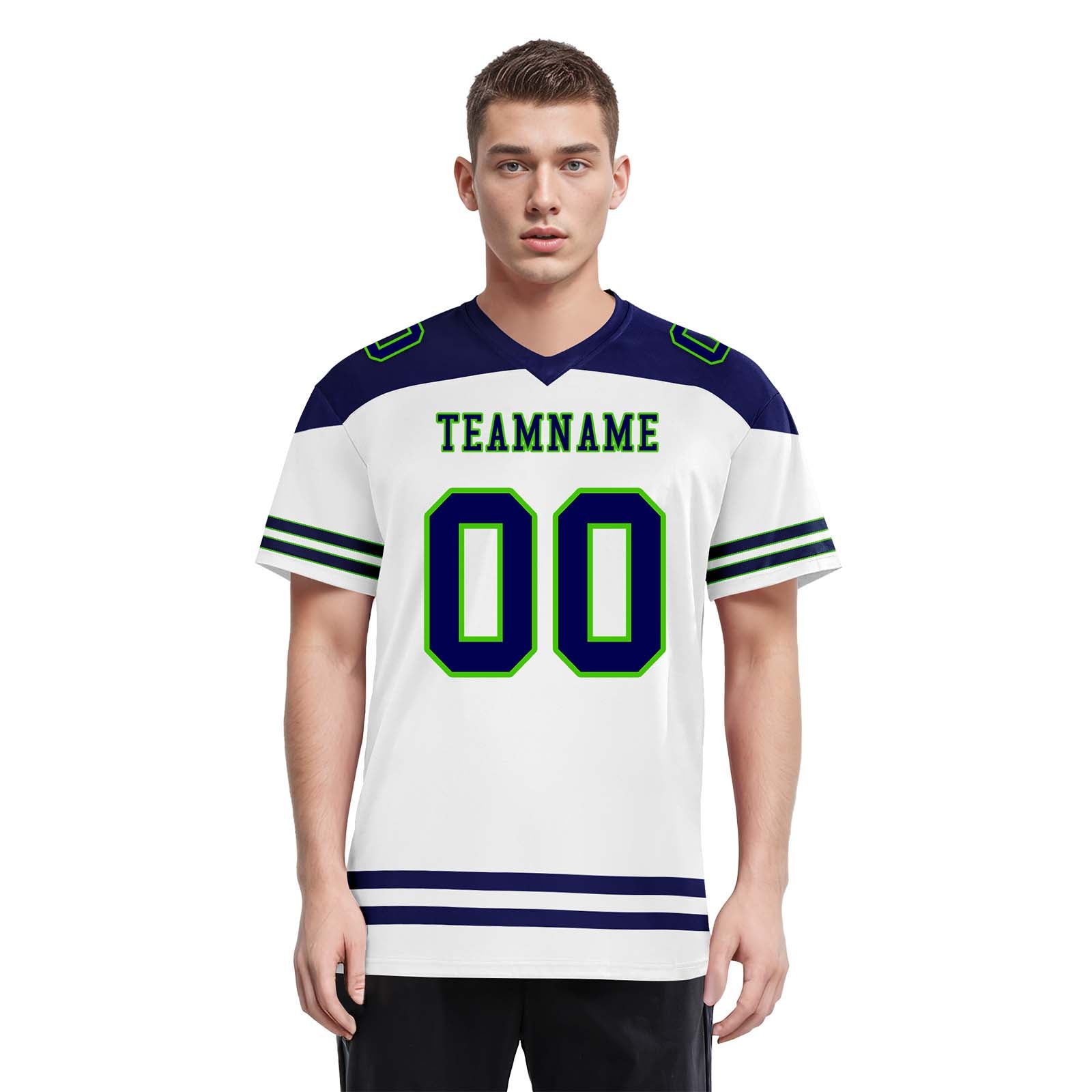 Custom Seattle Personalized Authentic Football Jersey FBJ02-E0607-30