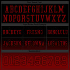 Custom Black Red Fade Fashion Personalized Authentic Football Jersey FBJ02-D06082