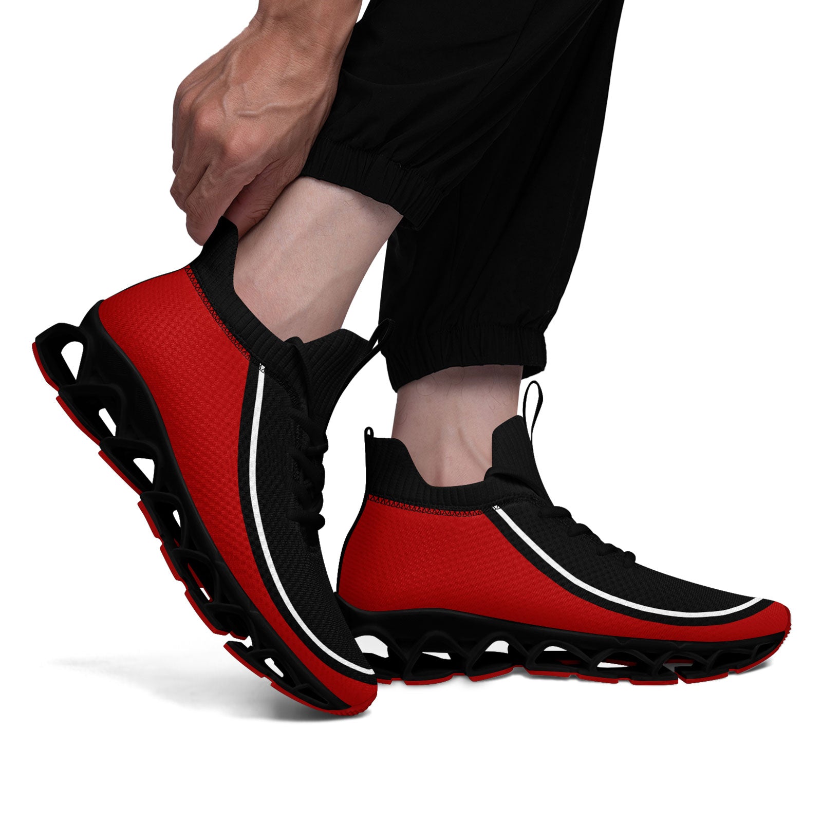 Custom Black Red Maxsoul Shoes Personalized Sneaker FN030XD-D020388-3