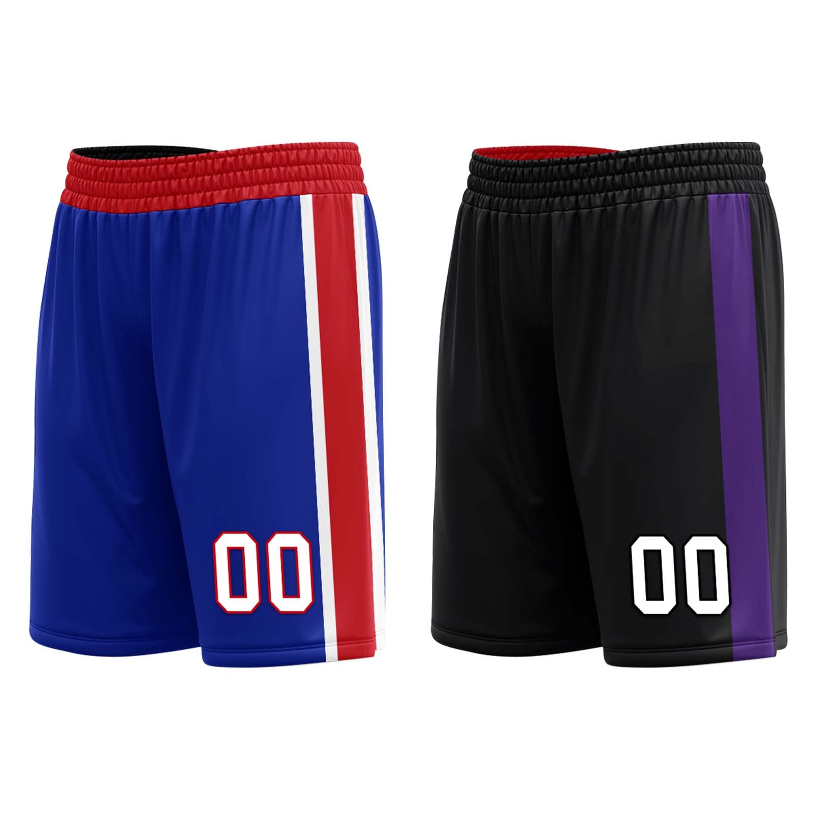 Custom Blue Red White Sacramento City Edition Personalized Reversible Basketball Set Sports Basketball Jersey BBJ01R-D0610-26