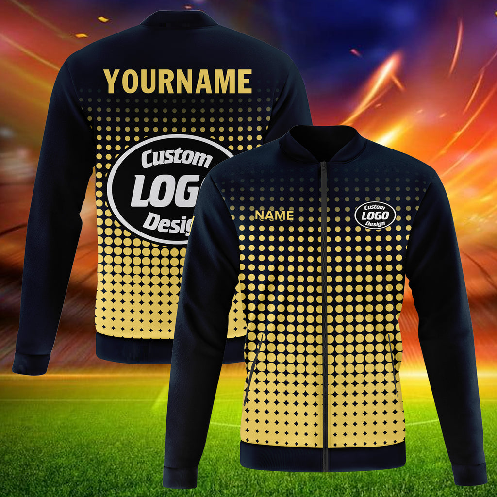 Custom Jacket Bomber Full-Snap Varsity Letterman Personalized Jacket PR092-D020346-13