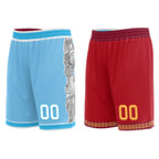 Custom Blue Red Cleveland City Edition Personalized Reversible Basketball Set Sports Basketball Jersey BBJ01R-D0610-6