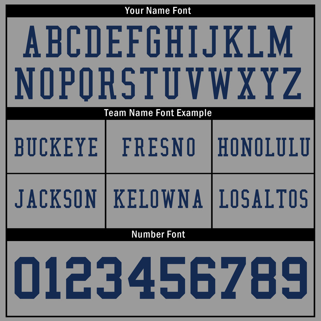 Custom Gray Blue Striped Sleeves Personalized Authentic Football Jersey FBJ02-D06033