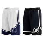 Custom White Dark Blue Black Orlando City Edition Personalized Reversible Basketball Set Sports Basketball Jersey BBJ01R-D0610-22