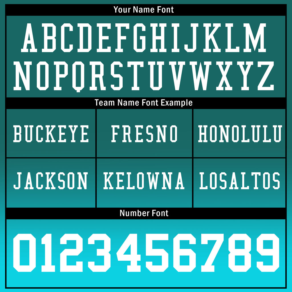 Custom Dark Teal Fade Fashion Personalized Authentic Football Jersey FBJ02-D06097