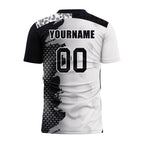 Custom Black White Soccer Sets Jersey Personalized SCJ101-D020210-2