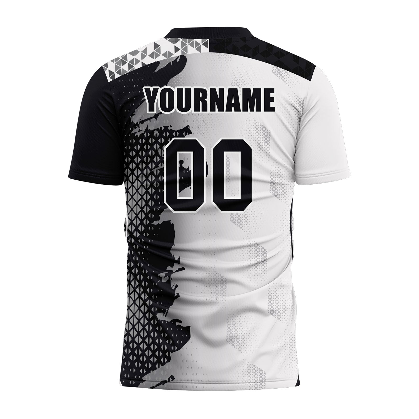 Custom Black White Soccer Sets Jersey Personalized SCJ101-D020210-2