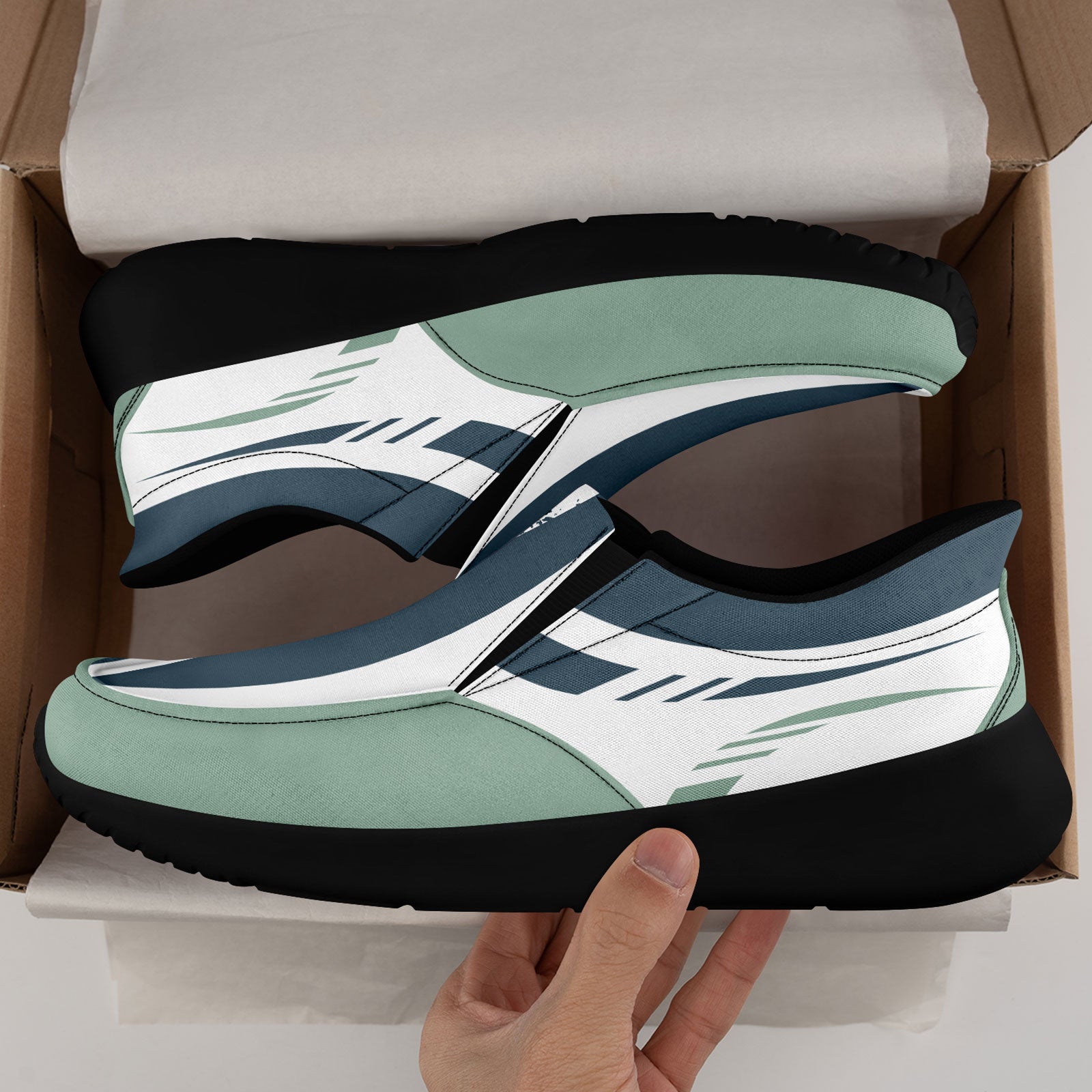 Custom Corporate Sneakers Slip On Shoes Personalized Corporate Shoes FN067-E023045-3