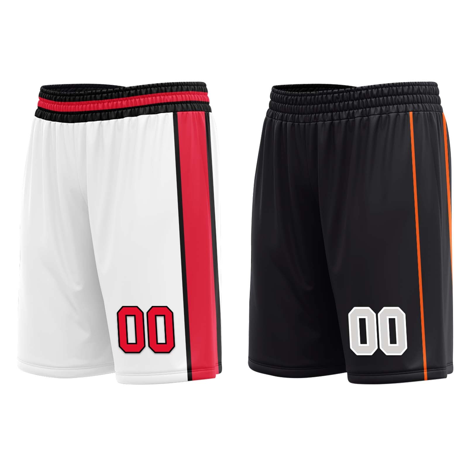 Custom White Red Black Detroit City Edition Personalized Reversible Basketball Set Sports Basketball Jersey BBJ01R-D0610-9
