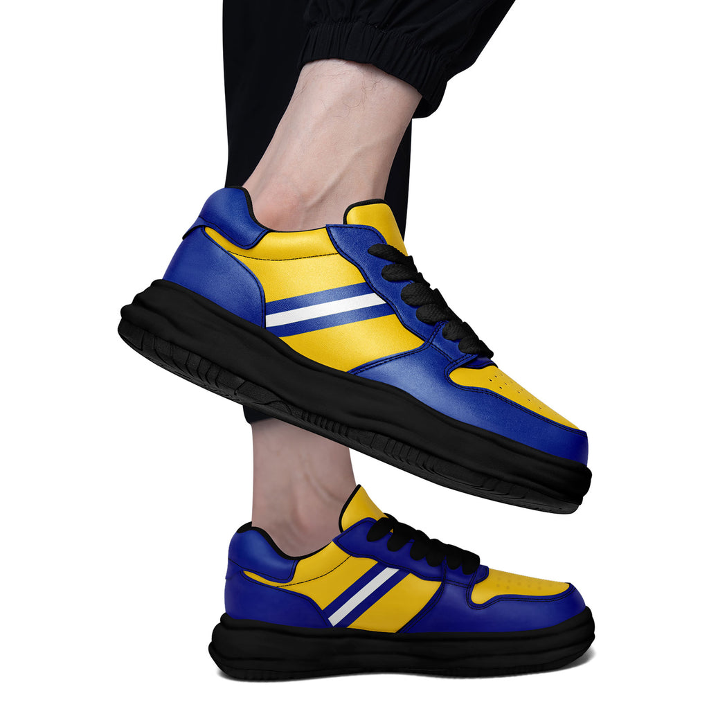 Custom Blue Yellow Los Angeles Shoes Personalized Sneaker FN032-D020389-15