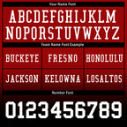 Custom Black Red Fade Fashion Personalized Authentic Football Jersey FBJ02-D06098