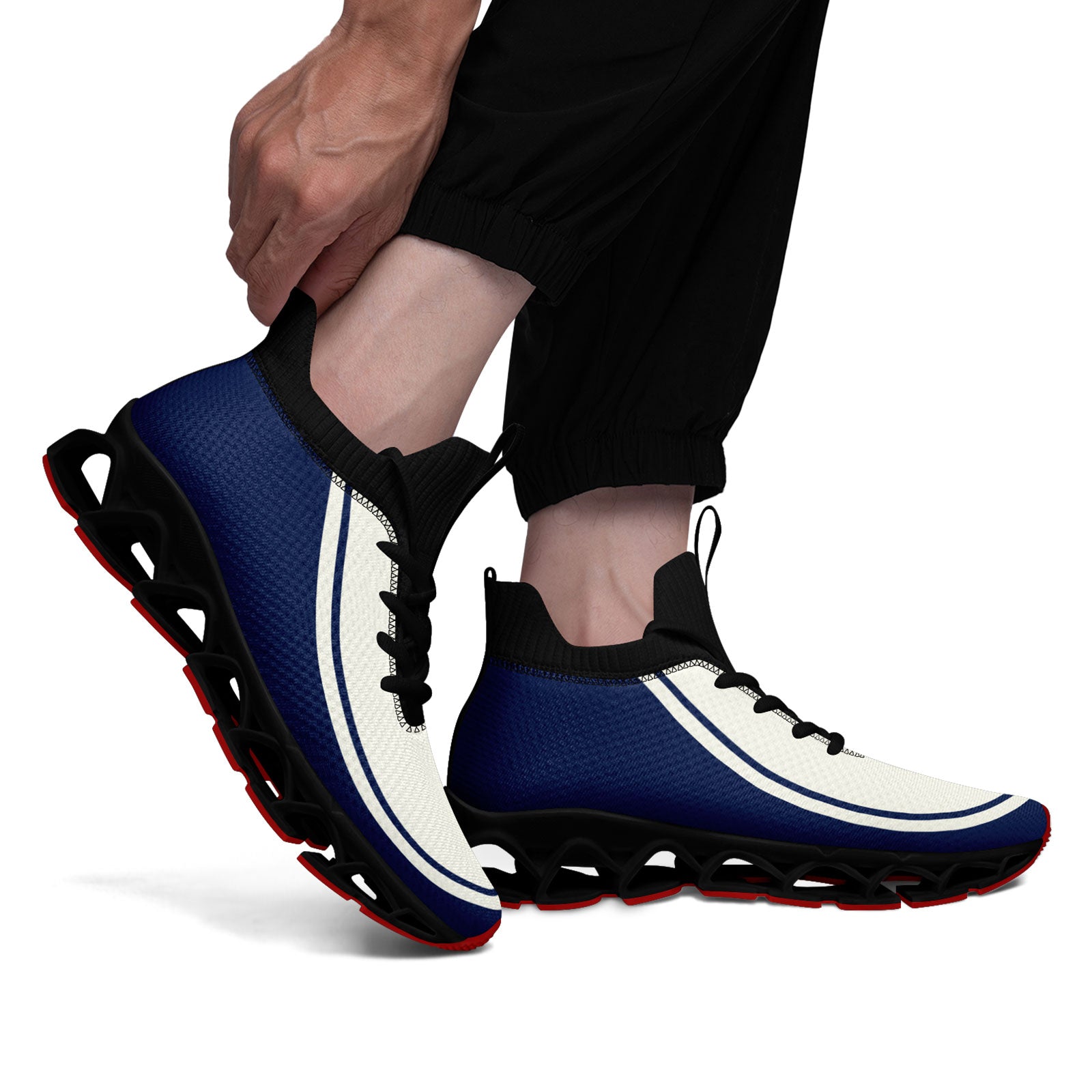 Custom Cream Navy Maxsoul Shoes Personalized Sneaker FN030XD-D020388-12