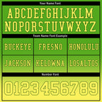 Custom Green Light Yellow Fade Fashion Personalized Authentic Football Jersey FBJ02-D06096