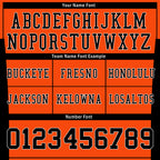 Custom Black Orange Striped Sleeves Personalized Authentic Football Jersey FBJ02-D06066