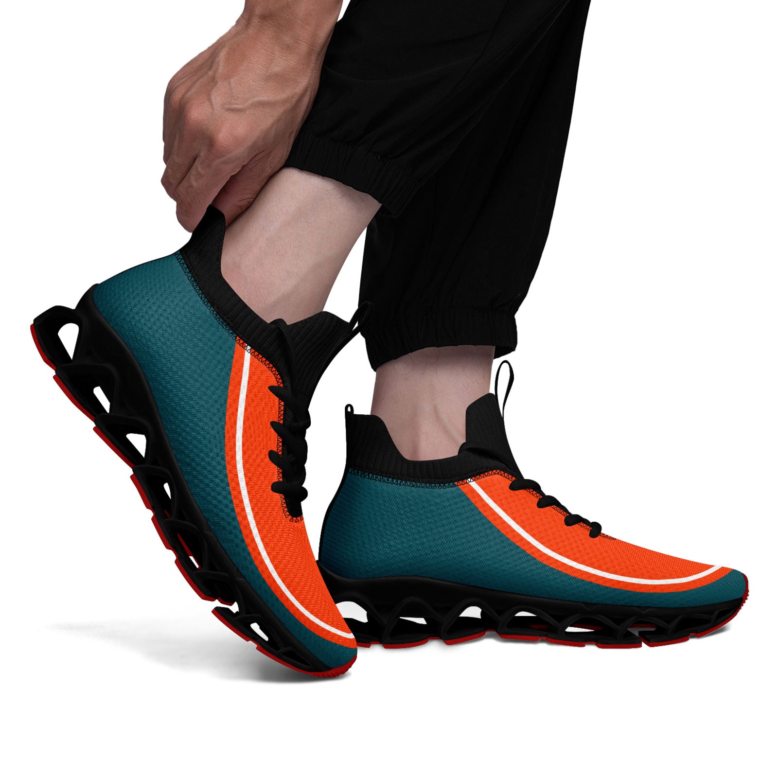 Custom Green Orange Maxsoul Shoes Personalized Sneaker FN030XD-D020388-6