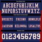 Custom Blue Red Striped Sleeves Personalized Authentic Football Jersey FBJ02-D06060