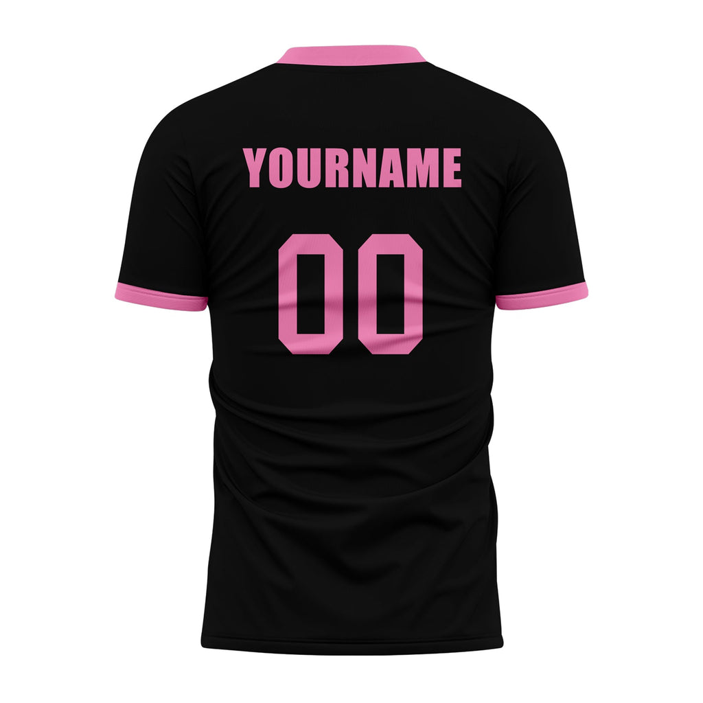 Custom Black Pink Soccer Sets Jersey Personalized SCJ101-D020131-5