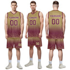 Custom Yellow Red Fade Fashion Sports Uniform Basketball Jersey BBJ01-D020102-5