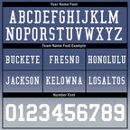 Custom Gray Blue Fade Fashion Personalized Authentic Football Jersey FBJ02-D06109