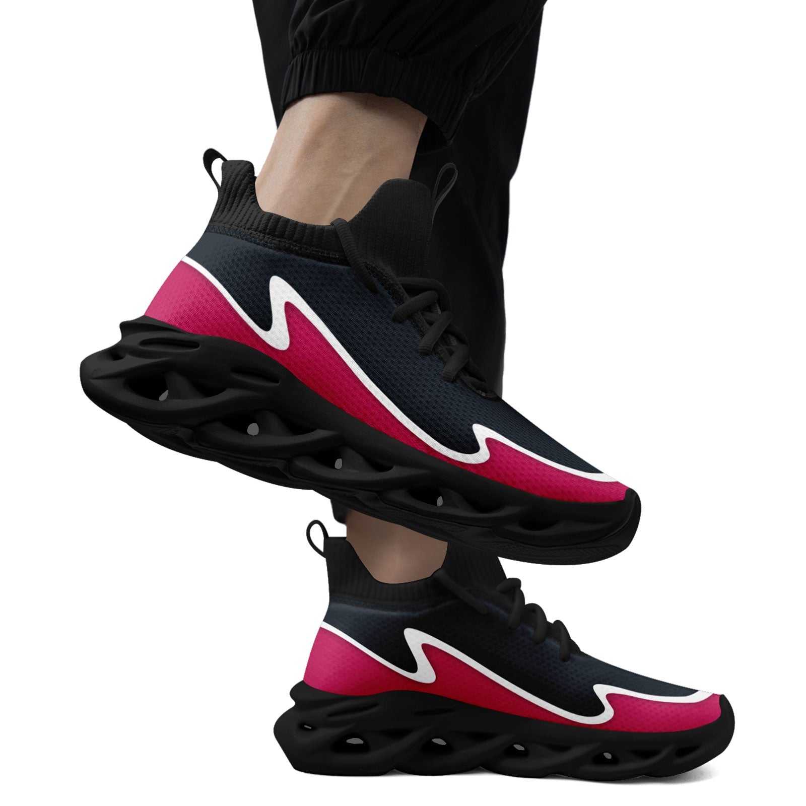 Custom Navy Pink Maxsoul Shoes Personalized Sneaker FN030A-E020011-9
