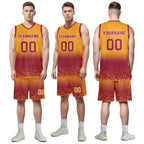 Custom Yellow Orange Fade Fashion Sports Uniform Basketball Jersey BBJ01-D020102-10