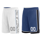 Custom White Gray Blue Dallas City Edition Personalized Reversible Basketball Set Sports Basketball Jersey BBJ01R-D0610-7