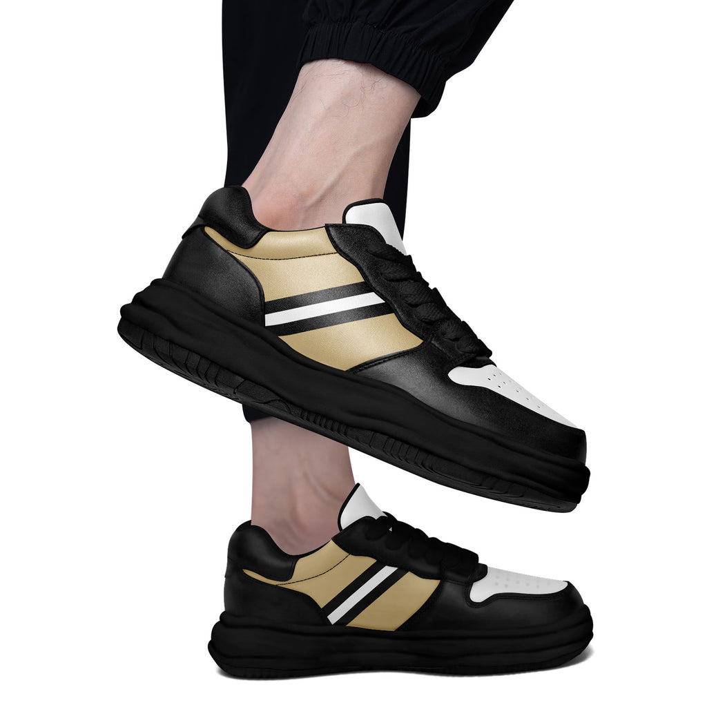 Custom Black Gold New Orleans Shoes Personalized Sneaker FN032-D020389-19