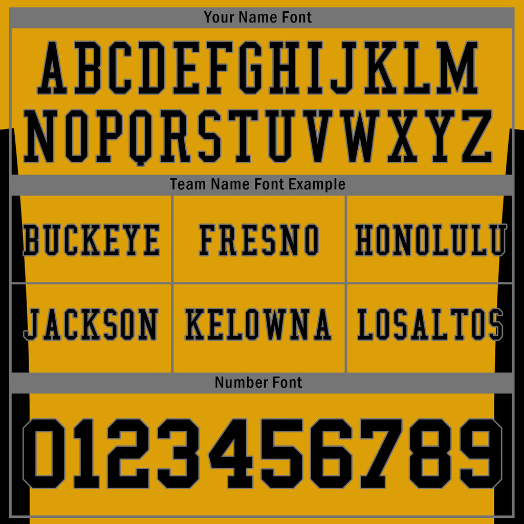 Custom Black Yellow Striped Sleeves Personalized Authentic Football Jersey FBJ02-D06063