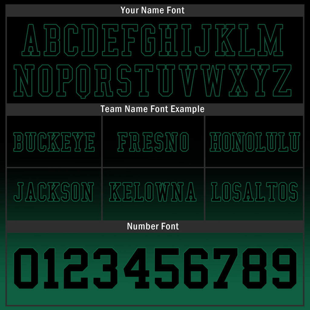 Custom Dark Geen Fade Fashion Personalized Authentic Football Jersey FBJ02-D06086