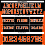 Custom Black Orange Striped Sleeves Personalized Authentic Football Jersey FBJ02-D06045