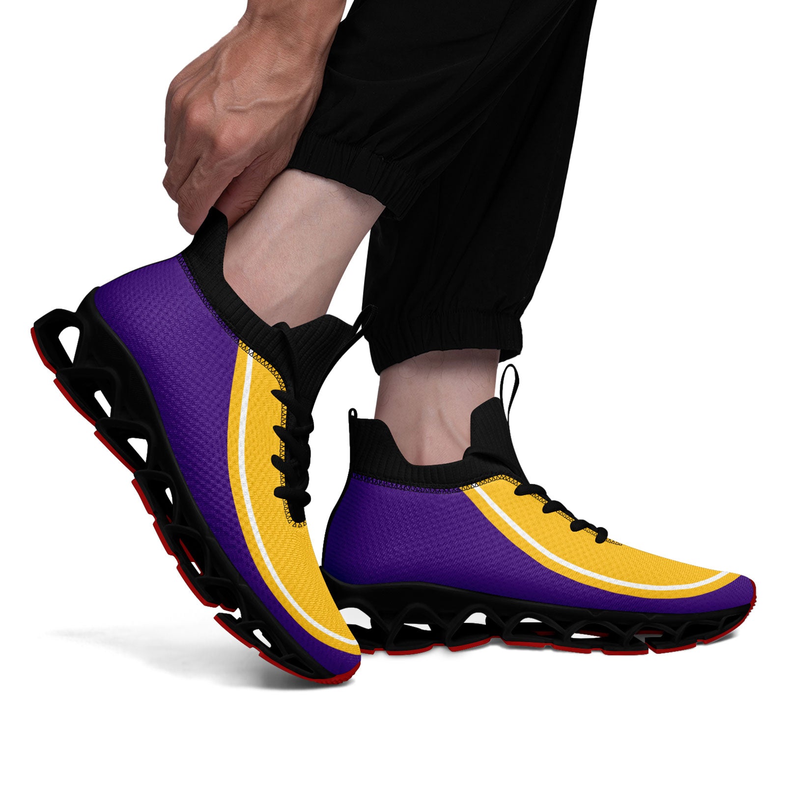 Custom Purple Yellow Maxsoul Shoes Personalized Sneaker FN030XD-D020388-26