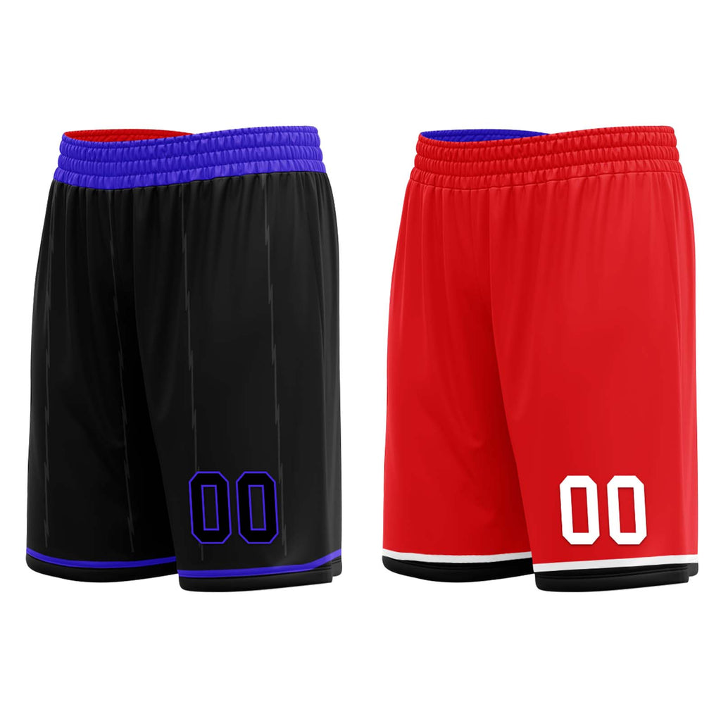 Custom Black Purple Red Toronto City Edition Personalized Reversible Basketball Set Sports Basketball Jersey BBJ01R-D0610-28