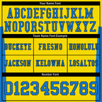 Custom Lemon Yellow Striped Sleeves Personalized Authentic Football Jersey FBJ02-D06051