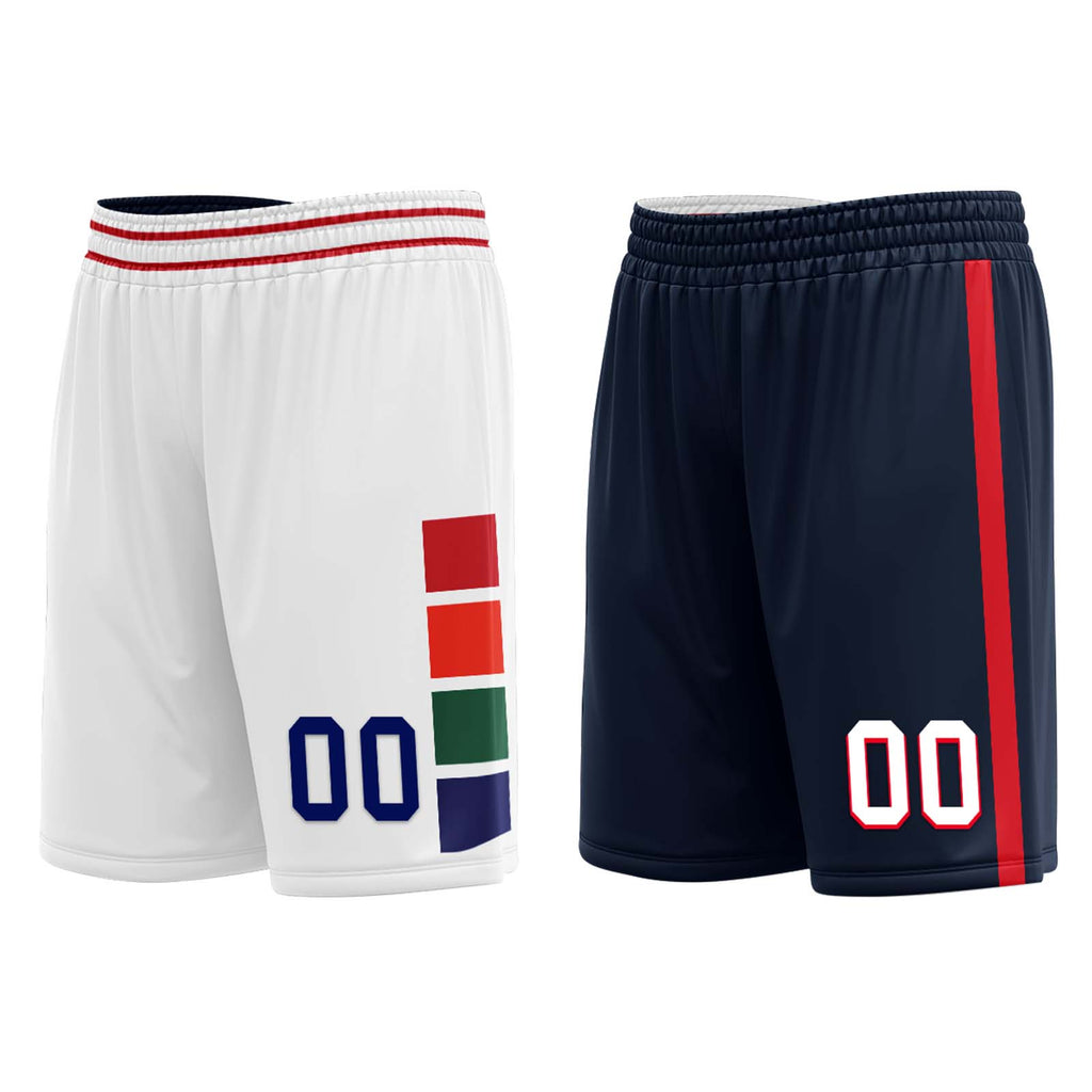 Custom White Red Black Philadelphia City Edition Personalized Reversible Basketball Set Sports Basketball Jersey BBJ01R-D0610-23