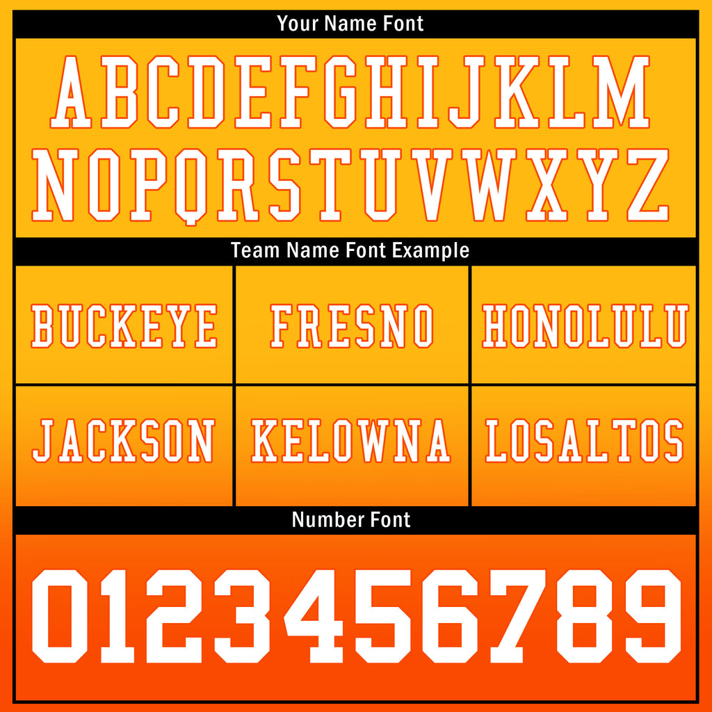 Custom Yellow Orange Fade Fashion Personalized Authentic Football Jersey FBJ02-D06099