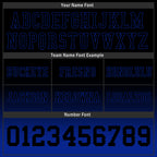 Custom Black Blue Fade Fashion Personalized Authentic Football Jersey FBJ02-D06085