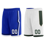 Custom Lake Blue White Milwaukee City Edition Personalized Reversible Basketball Set Sports Basketball Jersey BBJ01R-D0610-17