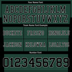 Custom Dark Geen Black Striped Sleeves Personalized Authentic Football Jersey FBJ02-D06065