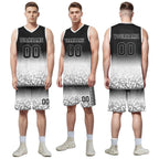 Custom Black White Fade Fashion Sports Uniform Basketball Jersey BBJ01-D020102-2