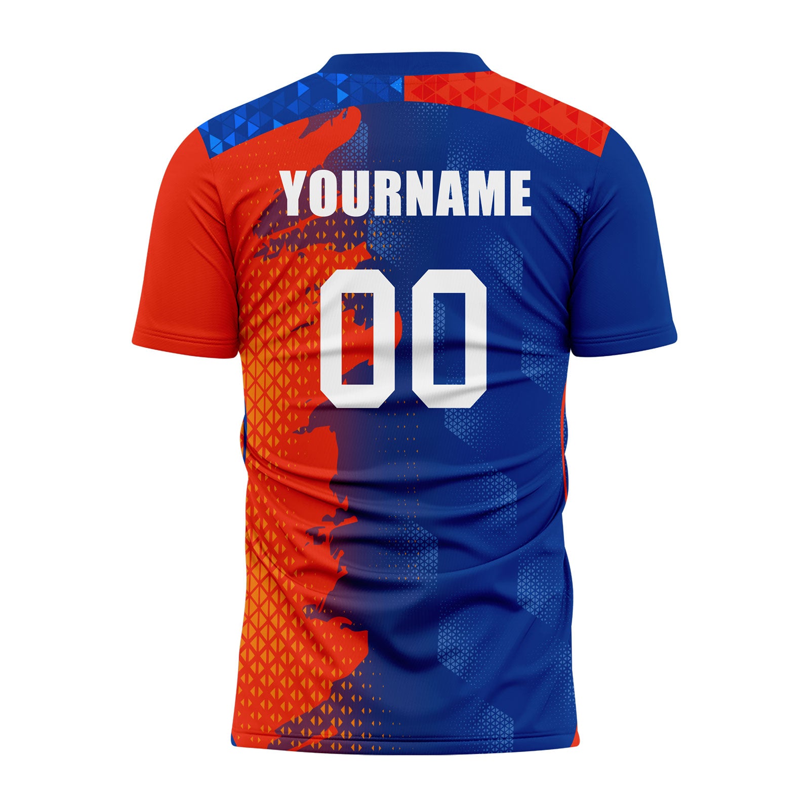 Custom Orange Blue Soccer Sets Jersey Personalized SCJ101-D020210-1