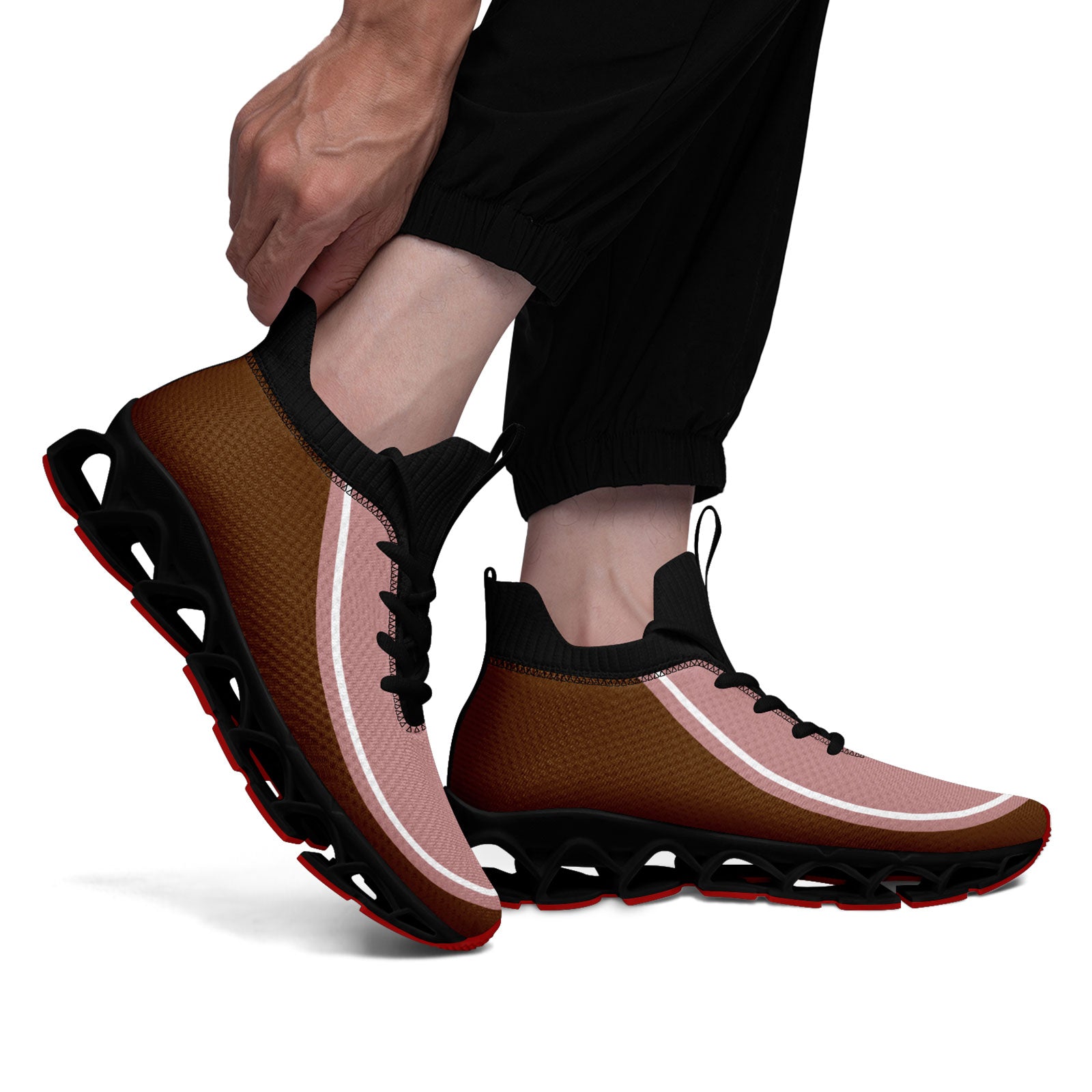 Custom Dark Pink Brown Maxsoul Shoes Personalized Sneaker FN030XD-D020388-18