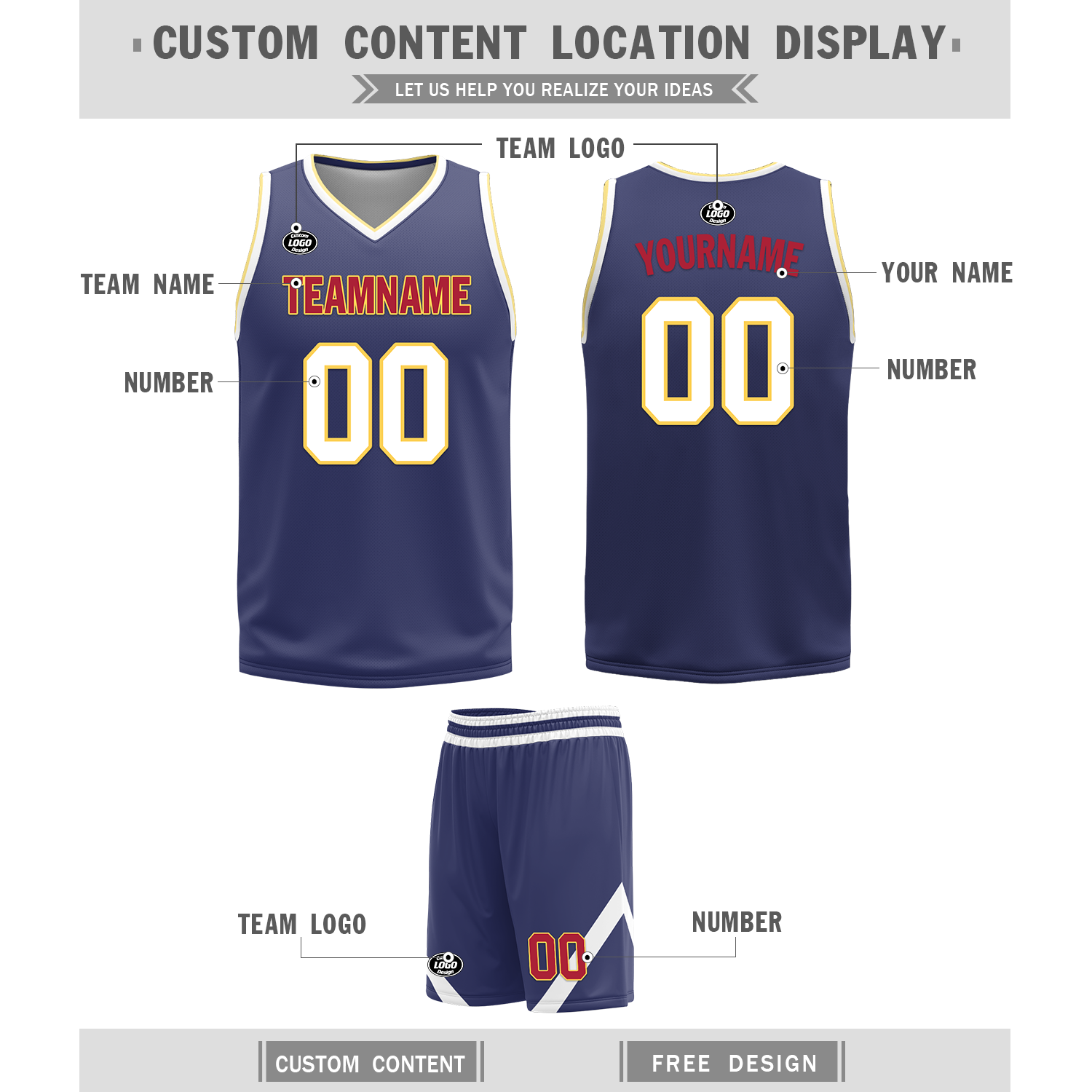Custom White Blue Classic Style Reversible Basketball Uniform Personalized Ordinary BBJR-D017030