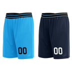 Custom Light Blue Black Los Angeles City Edition Personalized Reversible Basketball Set Sports Basketball Jersey BBJ01R-D0610-13