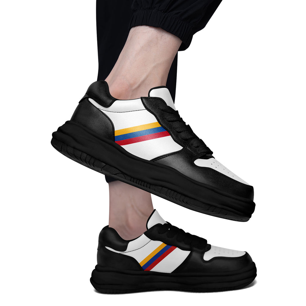Custom Black White Pittsburgh Shoes Personalized Sneaker FN032-D020389-30