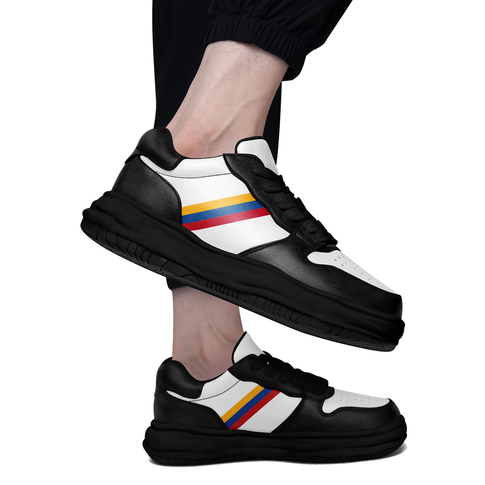 Custom Black White Pittsburgh Shoes Personalized Sneaker FN032-D020389-30