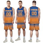 Custom Blue Orange Fade Fashion Sports Uniform Basketball Jersey BBJ01-D020102-3
